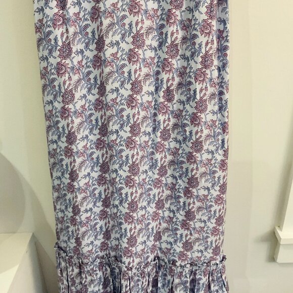 J. Crew NWT Tiered dress in dusty periwinkle block print Size Medium - Picture 3 of 10